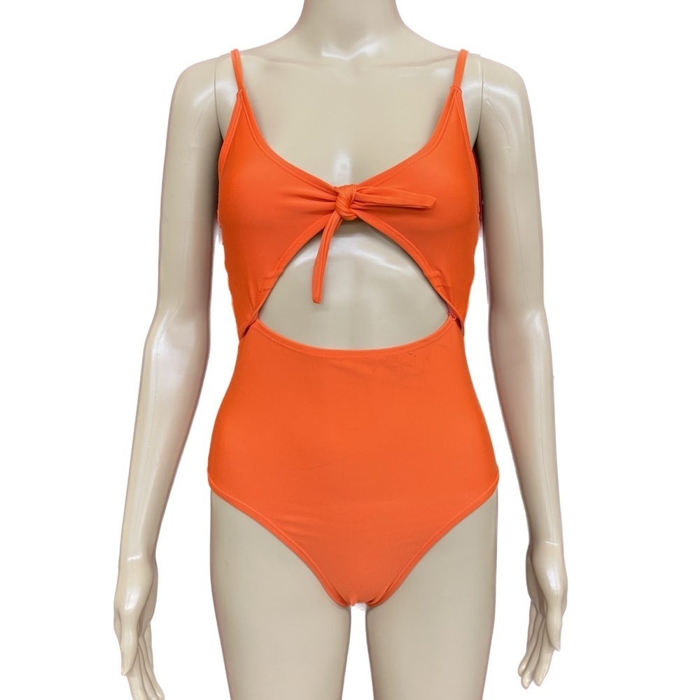 Aeropostale Tangerine Cut Out One Piece Swim Suit Size Small